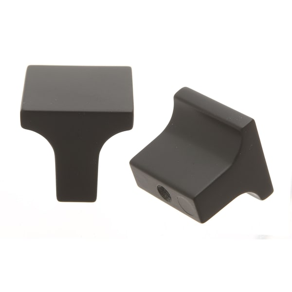 Pride Industrial 1in Square Miami Cabinet Knob Matte Black Finish - K83125BK