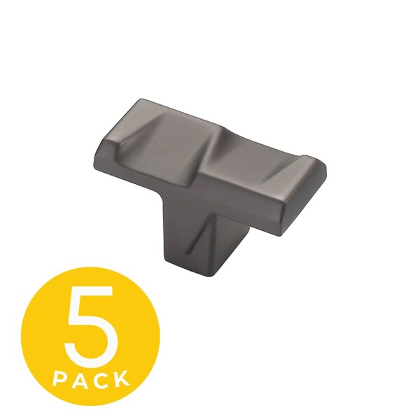 Sapphire Geiger Series 1 in. Modern Matte Grey Cabinet Knob, 5PK - SP-3771-K-GM-5