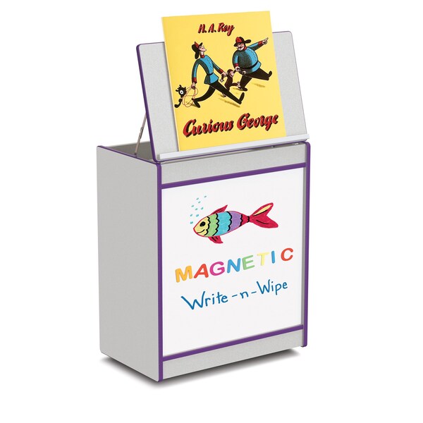 Jonti-Craft Rainbow Accents Big Book Easel, Magnetic Write-n-Wipe, Purple - 0543JCMG004