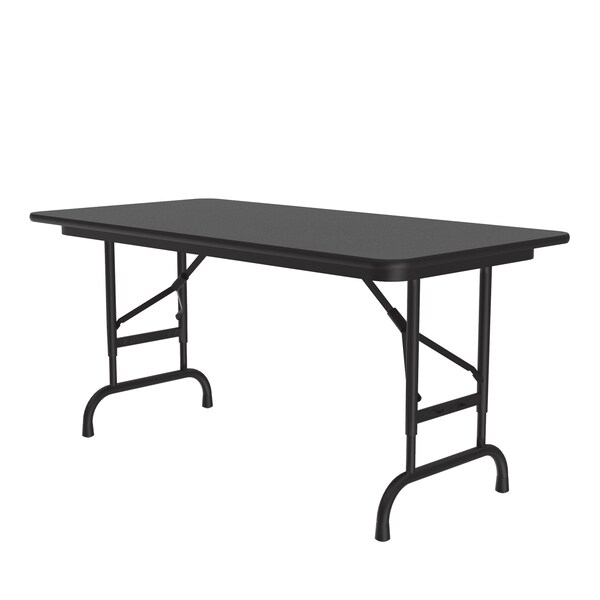 Correll CFA Adjustable Melamine Folding Tables 24x48 Black Granite - CFA2448M-07