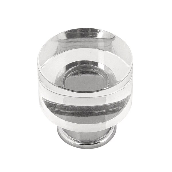 Belwith Products 1.25 in. Midway Cabinet Knob Dia Crysacrylic with Chrome Finish - BWP3709 CACH