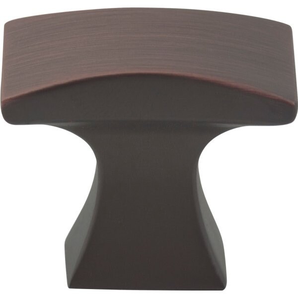 Jeffrey Alexander 1-1/4" Overall Length Brushed Oil Rubbed Bronze Flared Philip Cabinet Knob - 767DBAC