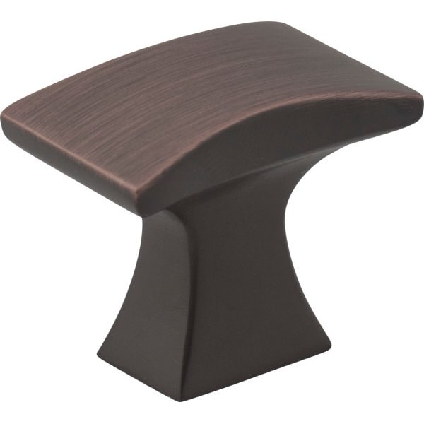 Jeffrey Alexander 1-1/4" Overall Length Brushed Oil Rubbed Bronze Flared Philip Cabinet Knob - 767DBAC