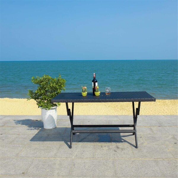 Safavieh Akita Folding Table, Black - PAT7503A