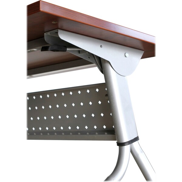 Lorell Rectangle Lorell Mahogany Flip Top Training Table, 23.6 W, 48 L, 29.5 H, Nylon Top, Mahogany - LLR60722