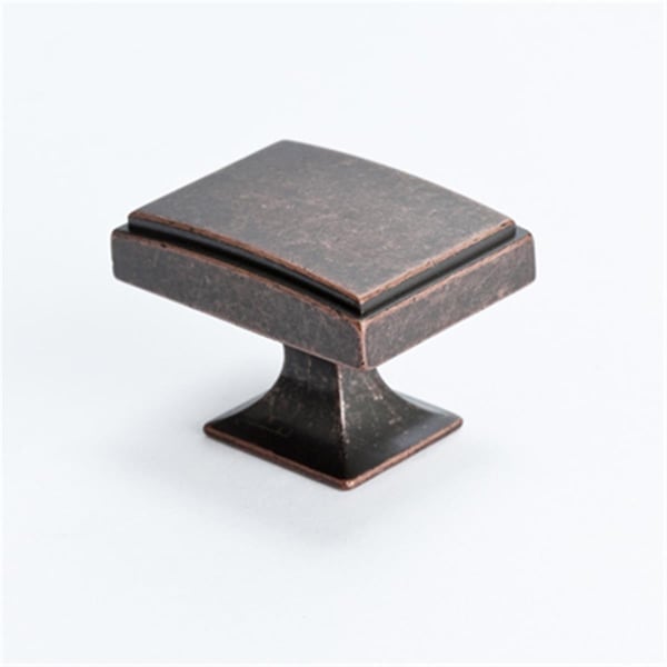 Hd Berenson 1.5 x 1.12 in. Knob Hearthstone- Weathered Verona Bronz - BE4085 1WVB