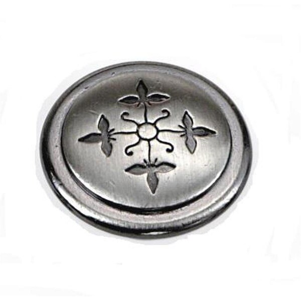 Grilltown 1.25 in. Cimarron Knob - Satin Nickel - GR2490264