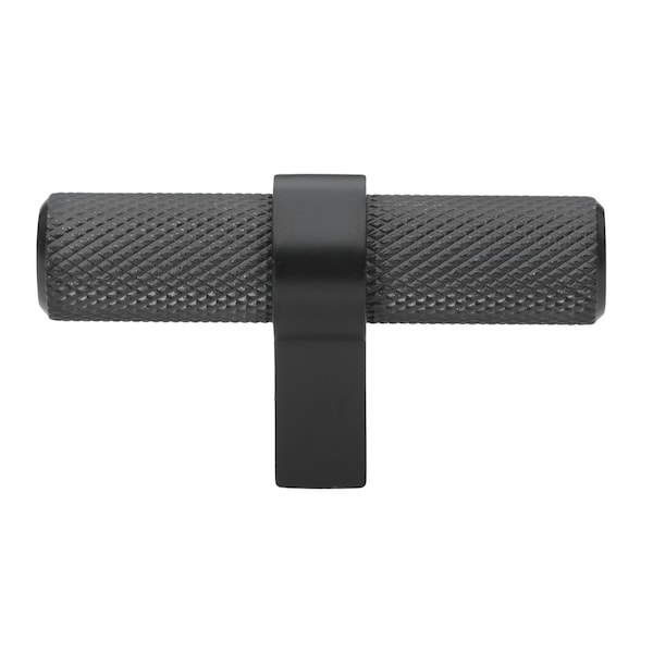 Gliderite Hardware 2-1/4 in. Knurled Steel Cabinet T-Bar Knob - 8002-T-MB, 5PK - 8002-T-MB-5