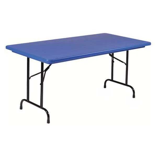 Correll Rectangle Heavy Duty Commerical Plastic Folding Table, 30" W, 60" L, 29" H, Blow Molded Plastic Top - R3060-27