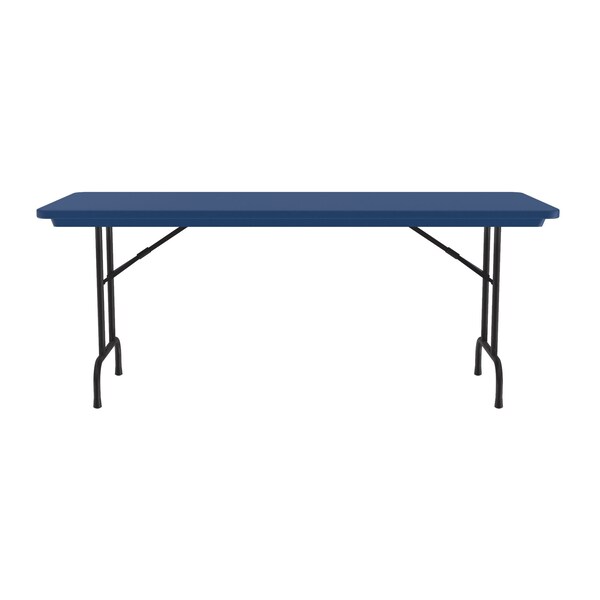 Correll Rectangle Heavy Duty Commerical Plastic Folding Table, 30" W, 60" L, 29" H, Blow Molded Plastic Top - R3060-27