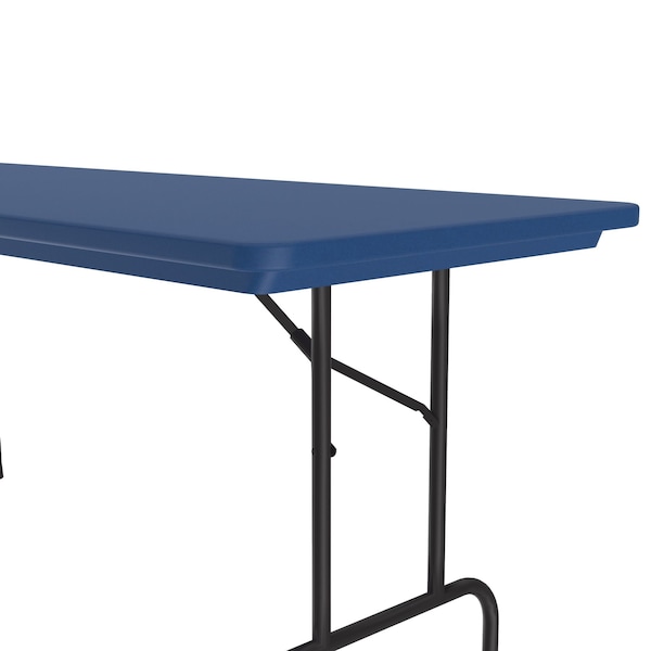 Correll Rectangle Heavy Duty Commerical Plastic Folding Table, 30" W, 60" L, 29" H, Blow Molded Plastic Top - R3060-27