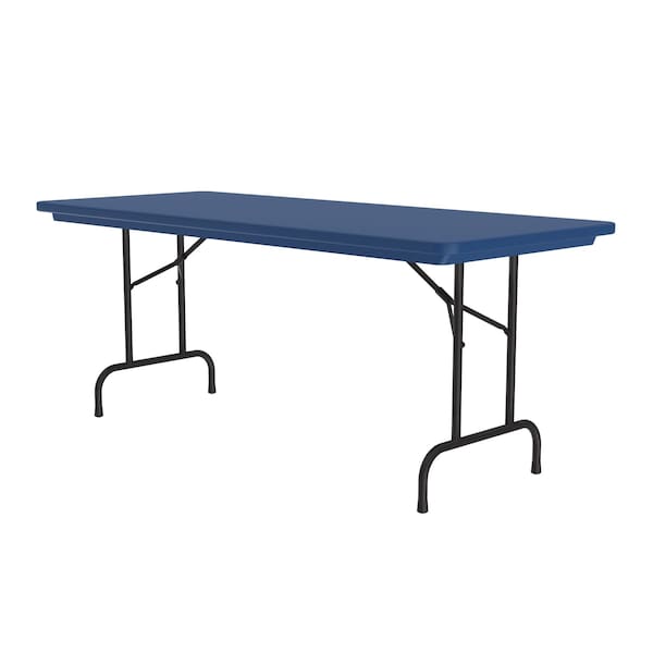 Correll Rectangle Heavy Duty Commerical Plastic Folding Table, 30" W, 60" L, 29" H, Blow Molded Plastic Top - R3060-27