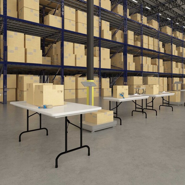 Correll Rectangle Heavy Duty Commerical Plastic Folding Table, 30" W, 60" L, 29" H, Blow Molded Plastic Top - R3060-27
