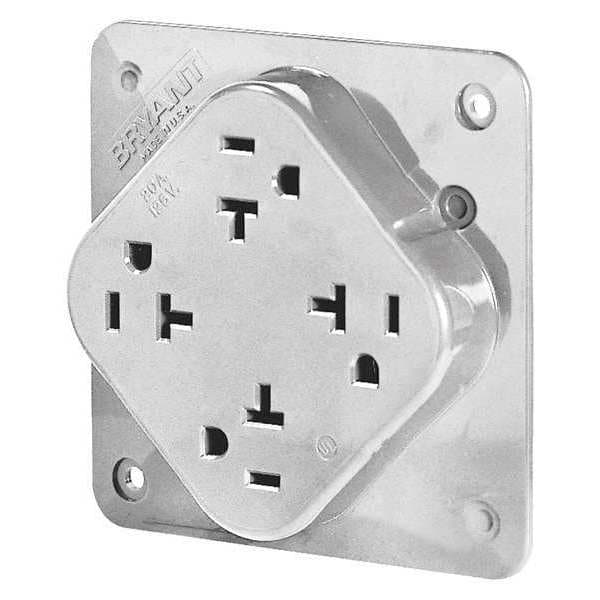 Receptáculo Zoro Select, 20 A Amperios, 125V CA, Montaje al Ras, Cuádruple, 5-20R, Blanco - 21254W