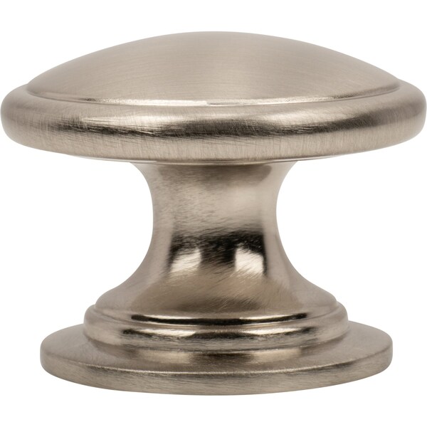 Designperfect 1-1/4 Diameter Round Cabinet Knob, Brushed Satin Nickel, 10PK - DPA10R18KSNB