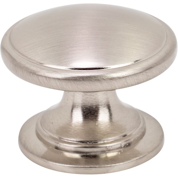 Designperfect 1-1/4 Diameter Round Cabinet Knob, Brushed Satin Nickel, 10PK - DPA10R18KSNB