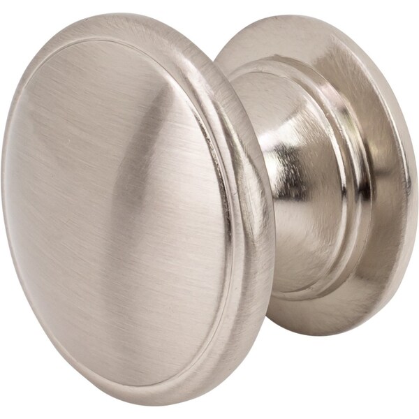 Designperfect 1-1/4 Diameter Round Cabinet Knob, Brushed Satin Nickel, 10PK - DPA10R18KSNB