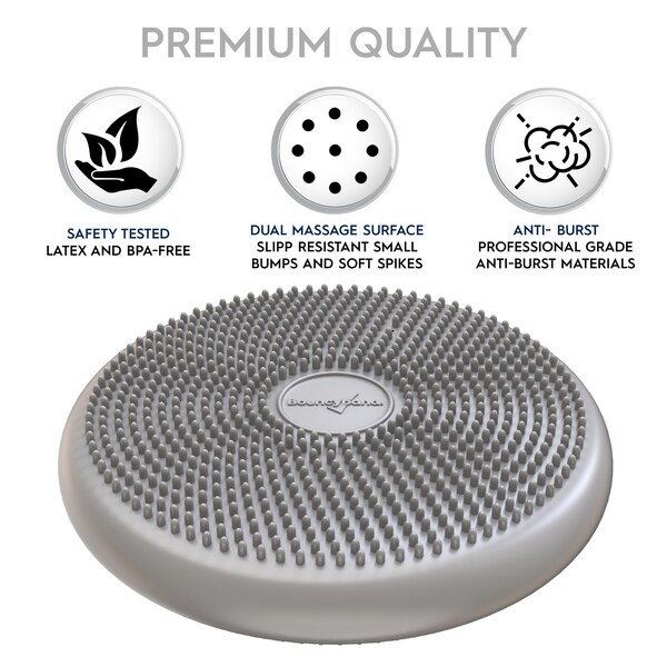 Bouncybands Big Wiggle Seat Sensory Cushion, Silver - WS33SI