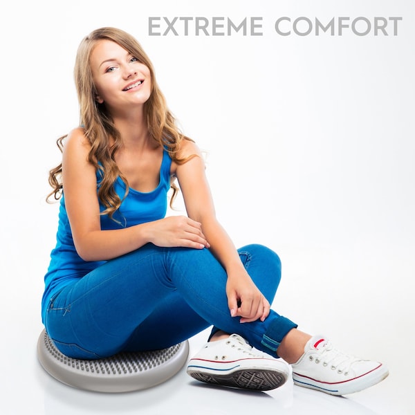 Bouncybands Big Wiggle Seat Sensory Cushion, Silver - WS33SI