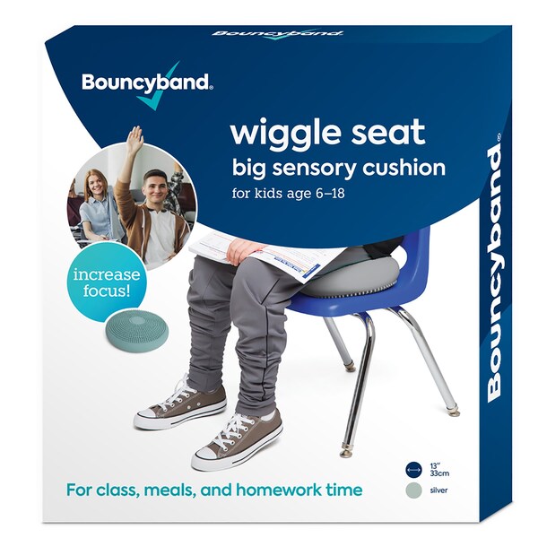 Bouncybands Big Wiggle Seat Sensory Cushion, Silver - WS33SI