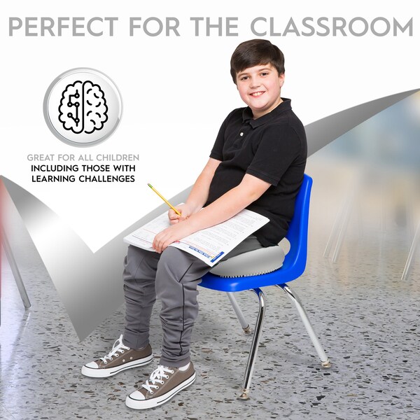 Bouncybands Big Wiggle Seat Sensory Cushion, Silver - WS33SI