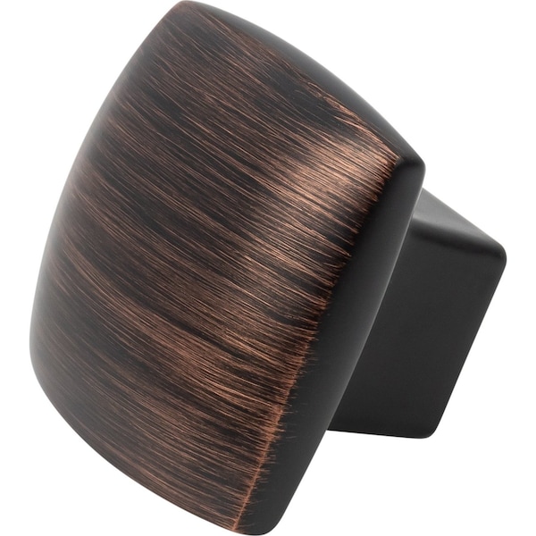 Designperfect 1-3/16 Overall Length Square Cabinet Knob, Brushed Oil Rubbed Bronze, 25PK - DPA25S83KORB
