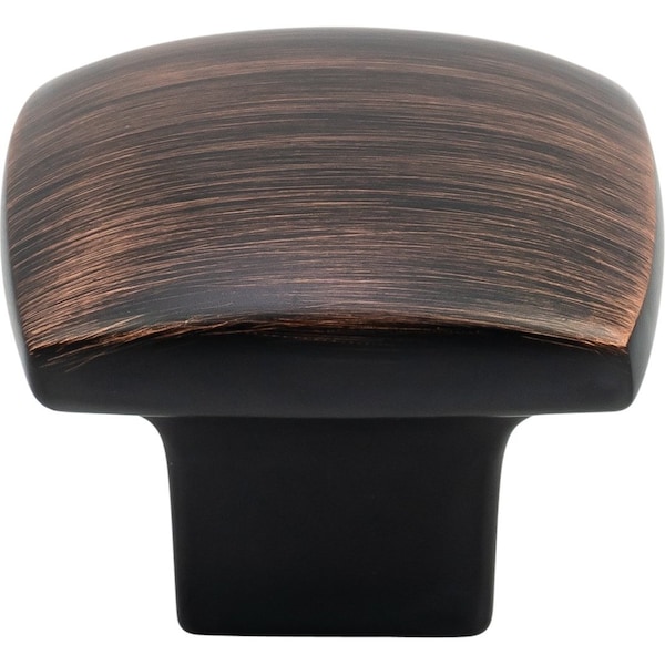Designperfect 1-3/16 Overall Length Square Cabinet Knob, Brushed Oil Rubbed Bronze, 25PK - DPA25S83KORB