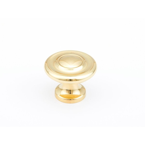 Schaub 1-1/4in Colonial Cabinet Knob Bright Brass Finish - 703-03