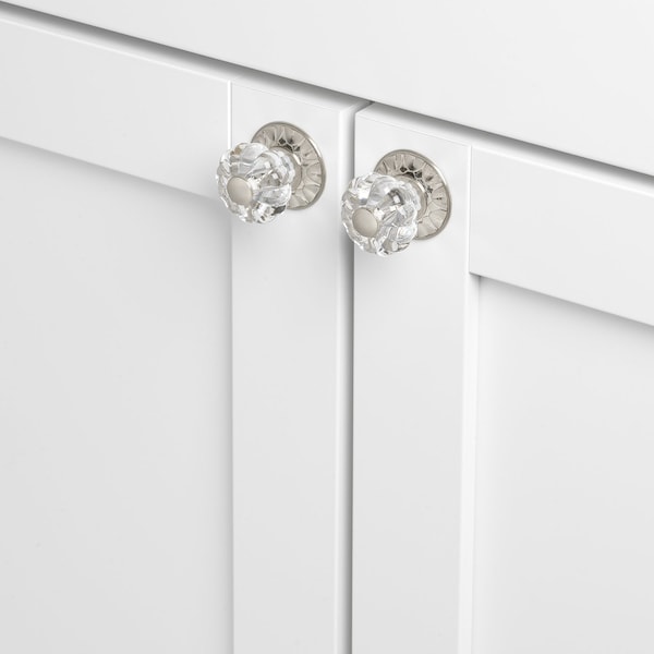 Gliderite Hardware 1-1/4 in. Clear Acrylic Cabinet Knob - 235140-SN, 25PK - 235140-SN-25