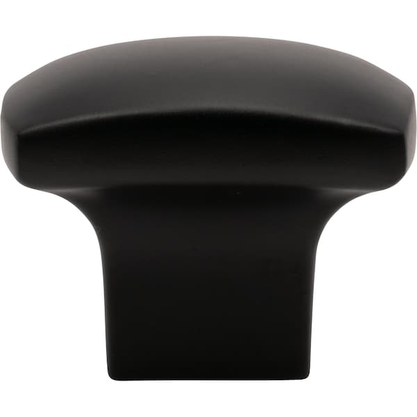 Designperfect 1-3/16 Overall Length Square Cabinet Knob, Matte/Flat Black - DPA-S83KBLK