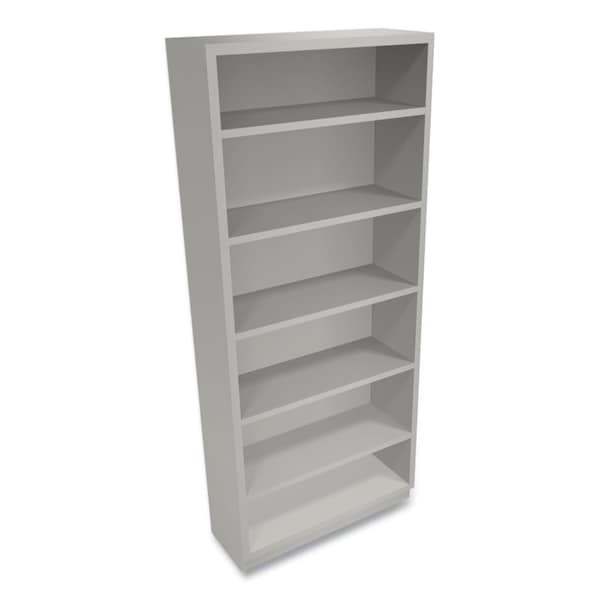 Hon Metal Bookcase, Six-Shelf, 34-1/2w x 12-5/8d x 81-1/8h, Light Gray - HS82ABC.Q