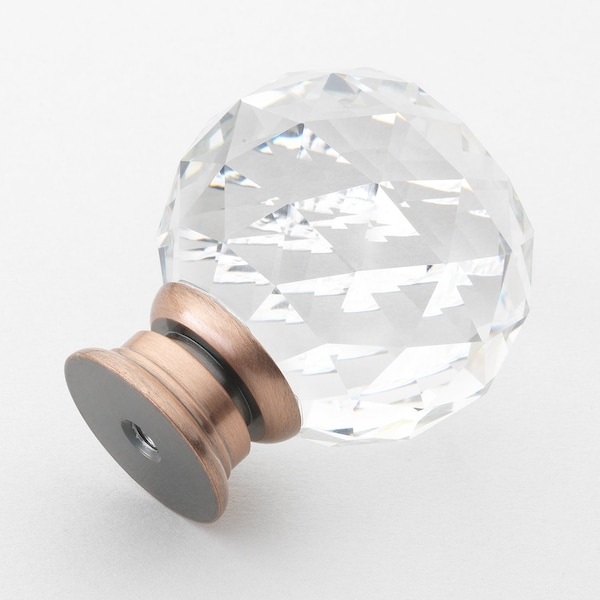 Gliderite Hardware 1-5/8 in. Crystal Cabinet Knob -, 25PK - 9003-ORB-40-25