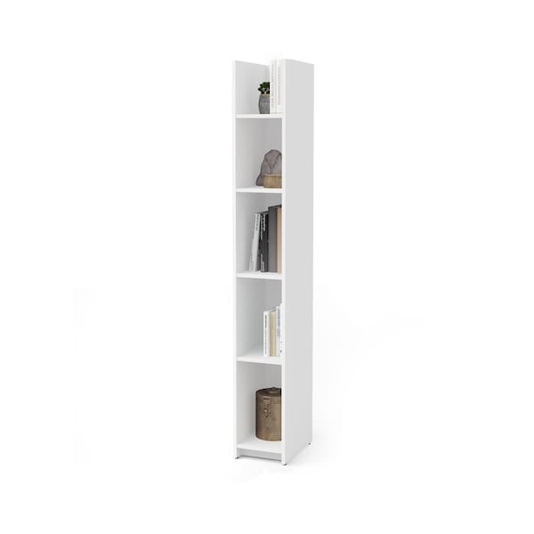 Bestar Small Space 10 in Narrow shelving unit, White - 16702-1117