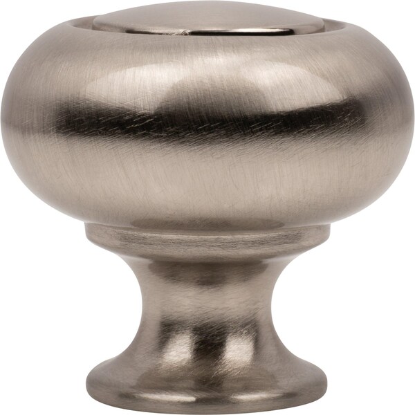 Designperfect 1-1/4 Diameter Round Cabinet Knob, Brushed Satin Nickel, 10PK - DPA10R31KSNB