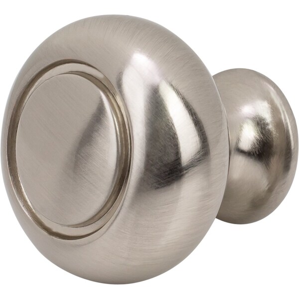 Designperfect 1-1/4 Diameter Round Cabinet Knob, Brushed Satin Nickel, 10PK - DPA10R31KSNB