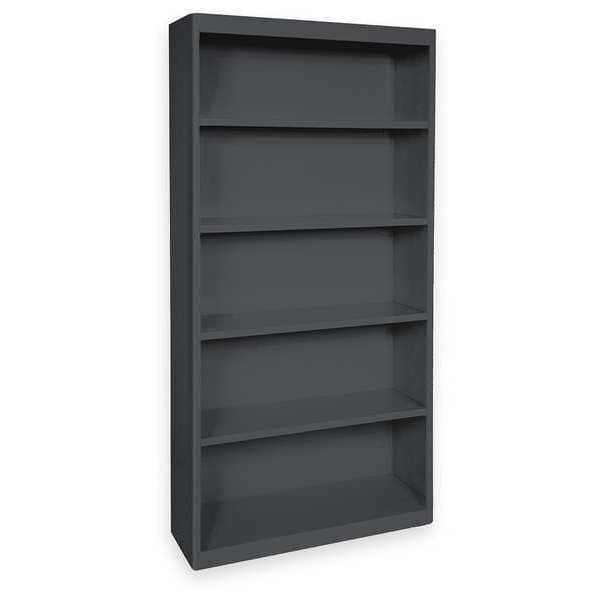 Atlantic Metal Bookcase, Steel, 5 Shelf, Black, 72HX36W - BA40361872-09