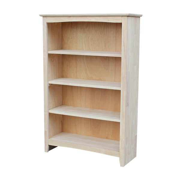 International Concepts Shaker Bookcase, 48"H, Unfinished - SH-3224A
