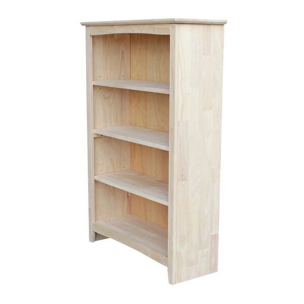 International Concepts Shaker Bookcase, 48"H, Unfinished - SH-3224A