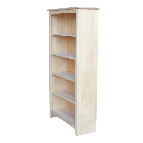 International Concepts Shaker Bookcase, 60"H, Unfinished - SH-3226A