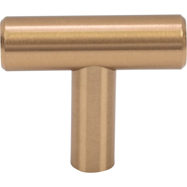Designperfect 1-9/16 Overall Length Cabinet T-Knob, Champagne Bronze/Gold, 10PK - DPA10T14KCBZ