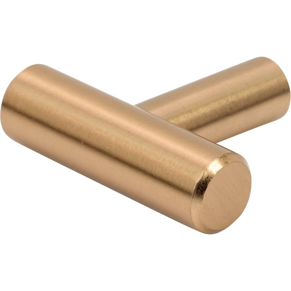 Designperfect 1-9/16 Overall Length Cabinet T-Knob, Champagne Bronze/Gold, 10PK - DPA10T14KCBZ