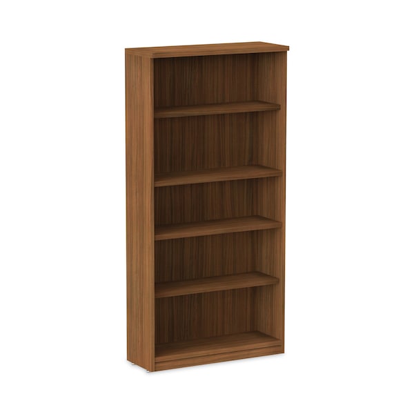 Alera Alera Valencia Bookcase, 5-Shelf, 31 3/4w x 14d x 65h, Modern Walnut - ALEVA636632WA