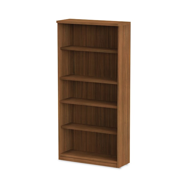 Alera Alera Valencia Bookcase, 5-Shelf, 31 3/4w x 14d x 65h, Modern Walnut - ALEVA636632WA