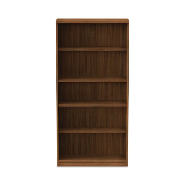 Alera Alera Valencia Bookcase, 5-Shelf, 31 3/4w x 14d x 65h, Modern Walnut - ALEVA636632WA