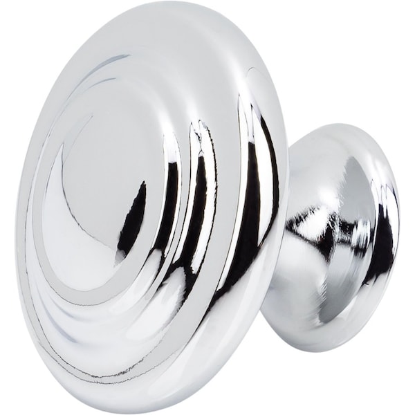 Designperfect 1-5/16 Diameter Round Cabinet Knob, Polished Chrome - DPA-R38KPC
