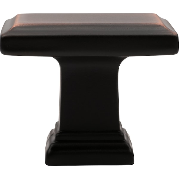 Designperfect 1-1/2 Overall Length Rectangle Cabinet Knob, Brushed Oil Rubbed Bronze, 25PK - DPA25A48KORB
