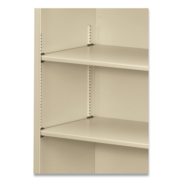 Hon Metal Bookcase, Three-Shelf, 34-1/2w x 12-5/8d x 41h, Putty - HS42ABC.L