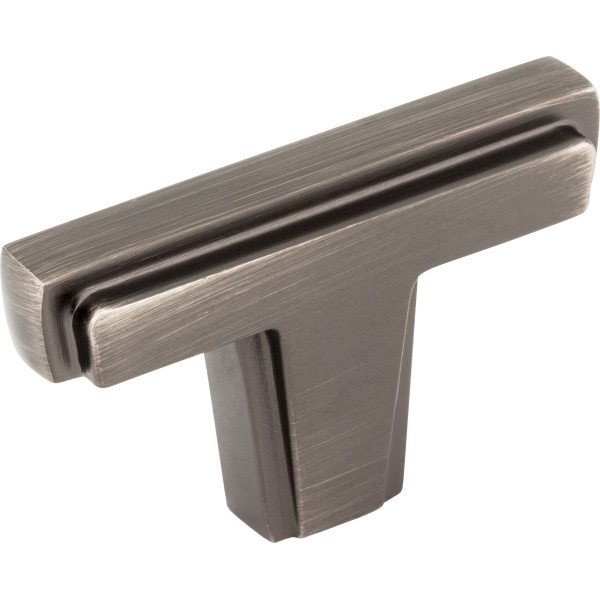 Jeffrey Alexander 2" Brushed Pewter Lexa Cabinet "T" Knob - 259BNBDL