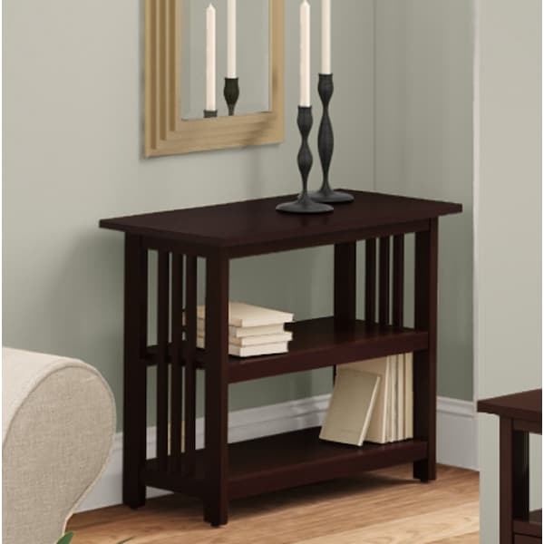 Alaterre Furniture Mission Under Window Bookshelf, Espresso - AMIA14P0