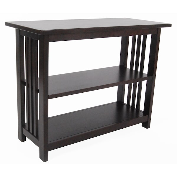 Alaterre Furniture Mission Under Window Bookshelf, Espresso - AMIA14P0